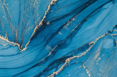 Mermer mürekkep soyut sanatının orijinal resmi. Örnek bir orjinal tablodan yüksek çözünürlüklü fotoğraf. Karargah kağıt dokusuna pürüzsüz mermer desen oluşturmak için soyut resim yapıldı.