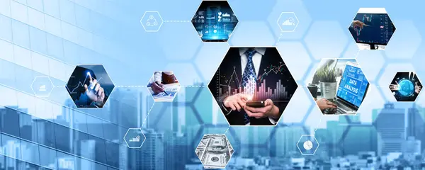 Concepto Futurista Tecnología Datos Financieros Digitales Para Futuros Análisis Big —  Fotos de Stock