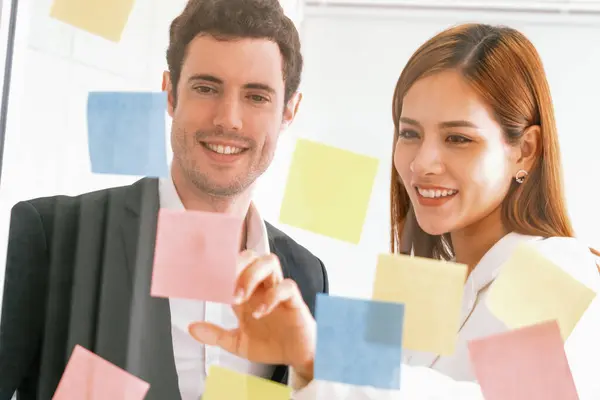 Creative Asian Businesswoman Meeting Workshop Coming Many Positive Ideas Help — Stock Photo, Image