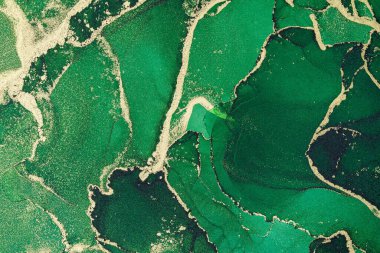 Mermer mürekkep soyut sanatının orijinal resmi. Örnek bir orjinal tablodan yüksek çözünürlüklü fotoğraf. Karargah kağıt dokusuna pürüzsüz mermer desen oluşturmak için soyut resim yapıldı.