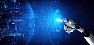 XAI 3D, yaşayan insanların geleceği için robot ve cyborg gelişimi üzerine yapay zeka araştırması yapıyor. Bilgisayar beyni için dijital veri madenciliği ve makine öğrenme teknolojisi tasarımı.