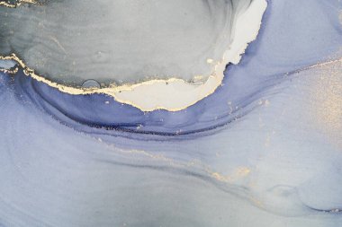 Mermer mürekkep soyut sanatının orijinal resmi. Örnek bir orjinal tablodan yüksek çözünürlüklü fotoğraf. Karargah kağıt dokusuna pürüzsüz mermer desen oluşturmak için soyut resim yapıldı.