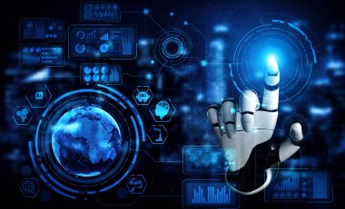 XAI 3D, yaşayan insanların geleceği için robot ve cyborg gelişimi üzerine yapay zeka araştırması yapıyor. Bilgisayar beyni için dijital veri madenciliği ve makine öğrenme teknolojisi tasarımı.