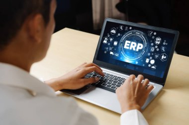 Pazarlama stratejisini planlamak için modern iş için ERP girişimi kaynak planlama yazılımı