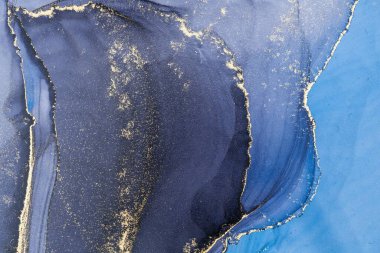 Mermer mürekkep soyut sanatının orijinal resmi. Örnek bir orjinal tablodan yüksek çözünürlüklü fotoğraf. Karargah kağıt dokusuna pürüzsüz mermer desen oluşturmak için soyut resim yapıldı.