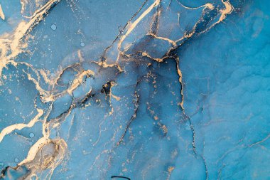 Mermer mürekkep soyut sanatının orijinal resmi. Örnek bir orjinal tablodan yüksek çözünürlüklü fotoğraf. Karargah kağıt dokusuna pürüzsüz mermer desen oluşturmak için soyut resim yapıldı.