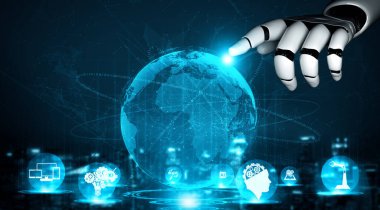 XAI 3D, yaşayan insanların geleceği için robot ve cyborg gelişimi üzerine yapay zeka araştırması yapıyor. Bilgisayar beyni için dijital veri madenciliği ve makine öğrenme teknolojisi tasarımı.