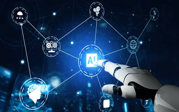 Xai Rendering Futuristic Robot Technology Development Artificial Intelligence Machine Learning — Stock Photo, Image