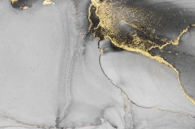 Mermer mürekkep soyut sanatının orijinal resmi. Örnek bir orjinal tablodan yüksek çözünürlüklü fotoğraf. Karargah kağıt dokusuna pürüzsüz mermer desen oluşturmak için soyut resim yapıldı.