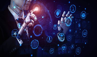 XAI 3D, yaşayan insanların geleceği için robot ve cyborg gelişimi üzerine yapay zeka araştırması yapıyor. Bilgisayar beyni için dijital veri madenciliği ve makine öğrenme teknolojisi tasarımı.