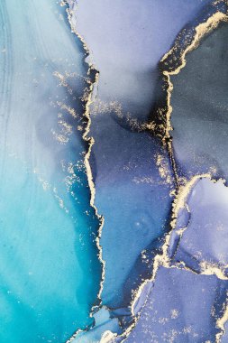 Mermer mürekkep soyut sanatının orijinal resmi. Örnek bir orjinal tablodan yüksek çözünürlüklü fotoğraf. Karargah kağıt dokusuna pürüzsüz mermer desen oluşturmak için soyut resim yapıldı.