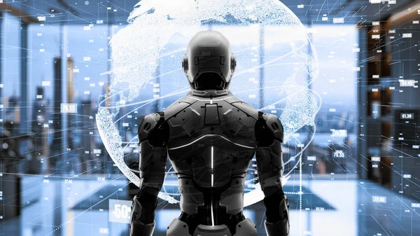 Ingegneria Azione Algoritmo Intelligenza Artificiale Automazione Del Marketing Analisi Tecnologica — Foto Stock