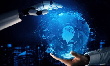 XAI 3D, yaşayan insanların geleceği için robot ve cyborg gelişimi üzerine yapay zeka araştırması yapıyor. Bilgisayar beyni için dijital veri madenciliği ve makine öğrenme teknolojisi tasarımı.