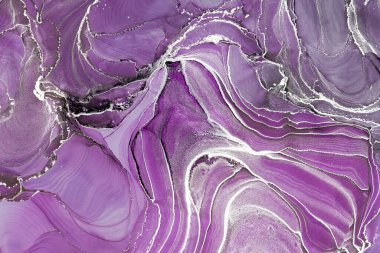 Mermer mürekkep soyut sanatının orijinal resmi. Örnek bir orjinal tablodan yüksek çözünürlüklü fotoğraf. Karargah kağıt dokusuna pürüzsüz mermer desen oluşturmak için soyut resim yapıldı.