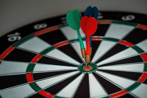 Conceito Desafio Bullseye Marketing Negócios Alcance Inteligente Cliente Dardo Estratégia — Fotografia de Stock