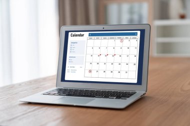 Kişisel düzenleyici ve çevrimiçi iş için mod zamanlama planlaması için bilgisayar yazılım uygulaması takvimiName