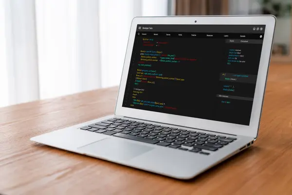 Software Development Programming Computer Screen Modish Application Program Coding — Stock Photo, Image