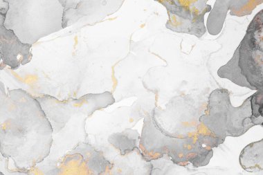 Mermer mürekkep soyut sanatının orijinal resmi. Örnek bir orjinal tablodan yüksek çözünürlüklü fotoğraf. Karargah kağıt dokusuna pürüzsüz mermer desen oluşturmak için soyut resim yapıldı.