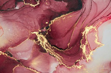 Mermer mürekkep soyut sanatının orijinal resmi. Örnek bir orjinal tablodan yüksek çözünürlüklü fotoğraf. Karargah kağıt dokusuna pürüzsüz mermer desen oluşturmak için soyut resim yapıldı.