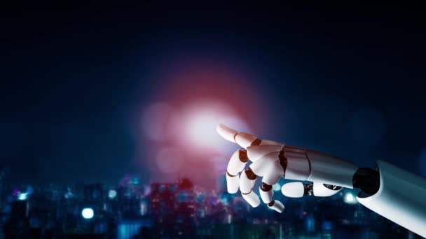Xai Robot Futuristik Kecerdasan Buatan Teknologi Revolusioner Pengembangan Dan Konsep — Stok Video