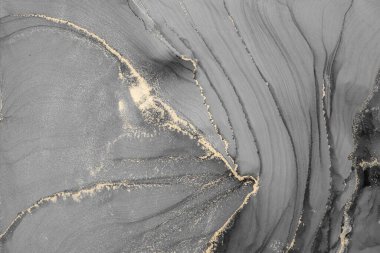 Mermer mürekkep soyut sanatının orijinal resmi. Örnek bir orjinal tablodan yüksek çözünürlüklü fotoğraf. Karargah kağıt dokusuna pürüzsüz mermer desen oluşturmak için soyut resim yapıldı.