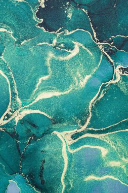 Mermer mürekkep soyut sanatının orijinal resmi. Örnek bir orjinal tablodan yüksek çözünürlüklü fotoğraf. Karargah kağıt dokusuna pürüzsüz mermer desen oluşturmak için soyut resim yapıldı.