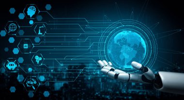 XAI 3D, yaşayan insanların geleceği için robot ve cyborg gelişimi üzerine yapay zeka araştırması yapıyor. Bilgisayar beyni için dijital veri madenciliği ve makine öğrenme teknolojisi tasarımı.