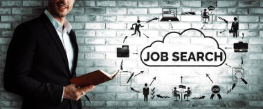 İnsan Kaynakları İşe Alma ve İnsan Ağı Konsepti. Modern grafik arayüzü profesyonel eleman alımını ve personel arayışını gösteriyor. uds