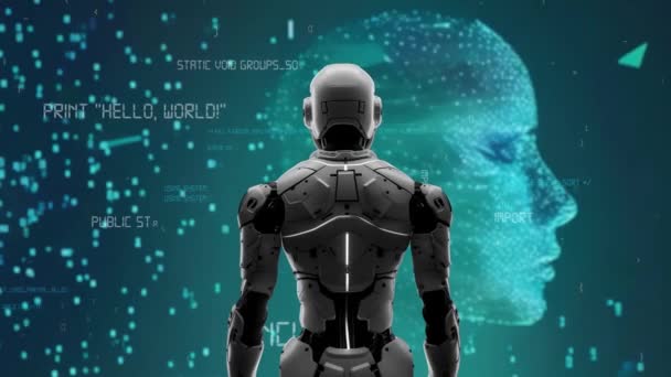 Ingeniería Acción Algoritmo Inteligencia Artificial Para Automatización Marketing Análisis Tecnología — Vídeo de stock