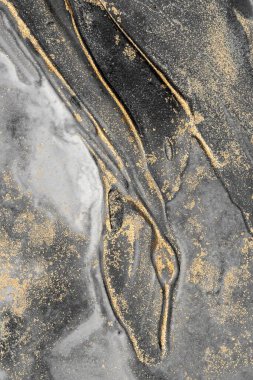 Mermer mürekkep soyut sanatının orijinal resmi. Örnek bir orjinal tablodan yüksek çözünürlüklü fotoğraf. Karargah kağıt dokusuna pürüzsüz mermer desen oluşturmak için soyut resim yapıldı.
