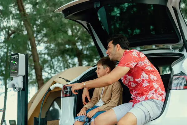 Outdoor Avontuur Familie Vakantie Camping Natuur Reizen Met Eco Vriendelijke — Stockfoto