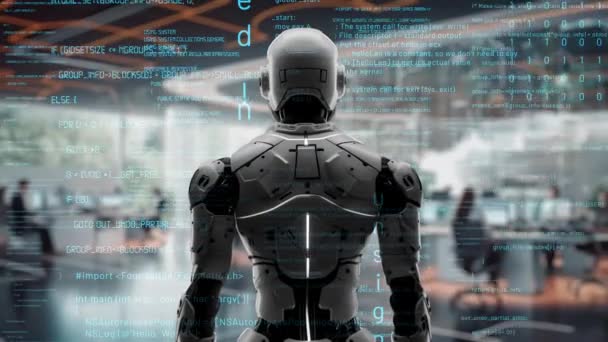 Engineering Actie Kunstmatige Intelligentie Algoritme Voor Marketing Automatisering Tech Analyse — Stockvideo