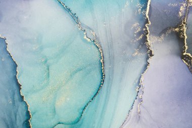 Mermer mürekkep soyut sanatının orijinal resmi. Örnek bir orjinal tablodan yüksek çözünürlüklü fotoğraf. Karargah kağıt dokusuna pürüzsüz mermer desen oluşturmak için soyut resim yapıldı.