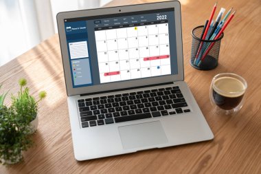 Kişisel düzenleyici ve çevrimiçi iş için mod zamanlama planlaması için bilgisayar yazılım uygulaması takvimiName