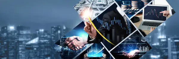 Futuristic Business Digital Financial Data Technology Concept Future Big Data — Stock Photo, Image