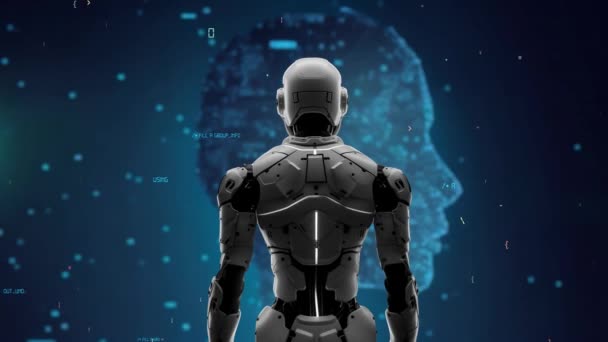 Ingegneria Azione Algoritmo Intelligenza Artificiale Automazione Del Marketing Analisi Tecnologica — Video Stock