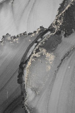 Mermer mürekkep soyut sanatının orijinal resmi. Örnek bir orjinal tablodan yüksek çözünürlüklü fotoğraf. Karargah kağıt dokusuna pürüzsüz mermer desen oluşturmak için soyut resim yapıldı.