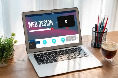 Web sitesi tasarım yazılımı çevrimiçi perakende ticaret ve e-ticaret için model şablonu sağlar