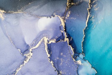 Mermer mürekkep soyut sanatının orijinal resmi. Örnek bir orjinal tablodan yüksek çözünürlüklü fotoğraf. Karargah kağıt dokusuna pürüzsüz mermer desen oluşturmak için soyut resim yapıldı.