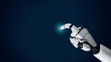 XAI Futuristik robot yapay zeka devrimci yapay zeka teknoloji geliştirme ve makine öğrenme kavramı. İnsan hayatının geleceği için küresel robot kuantum bilimi araştırması. 3B görüntüleme