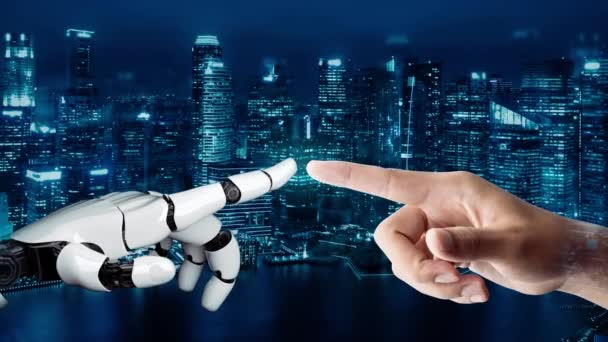 Xai Futuristischer Roboter Mit Künstlicher Intelligenz Revolutioniert Die Entwicklung Der — Stockvideo