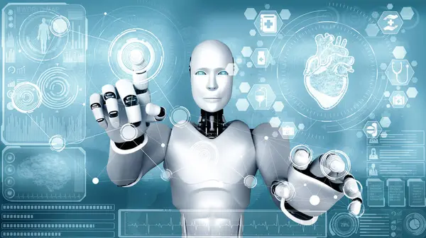 Ilustração Xai Futura Tecnologia Médica Controlada Pelo Robô Usando Aprendizado — Fotografia de Stock