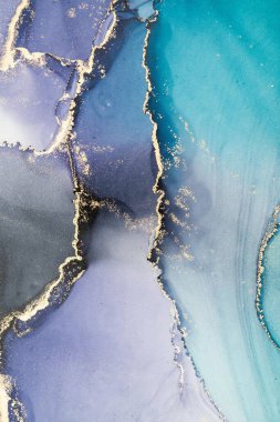 Mermer mürekkep soyut sanatının orijinal resmi. Örnek bir orjinal tablodan yüksek çözünürlüklü fotoğraf. Karargah kağıt dokusuna pürüzsüz mermer desen oluşturmak için soyut resim yapıldı.