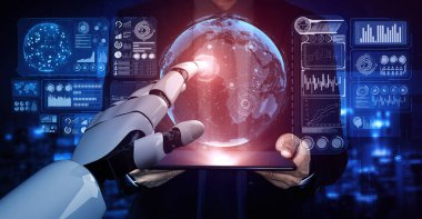 XAI 3D, yaşayan insanların geleceği için robot ve cyborg gelişimi üzerine yapay zeka araştırması yapıyor. Bilgisayar beyni için dijital veri madenciliği ve makine öğrenme teknolojisi tasarımı.