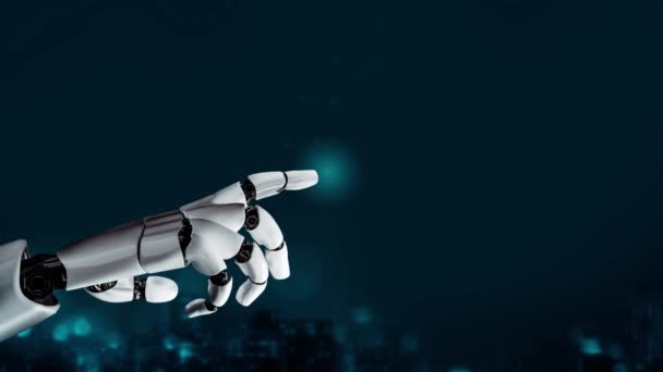 Xai Futurystyczny Robot Sztuczna Inteligencja Rewolucyjny Rozwoju Technologii Uczenia Maszynowego — Wideo stockowe