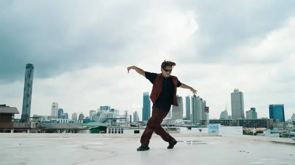 Motion Shot Van Boy Dance Performance Door Professionele Street Dancer — Stockfoto