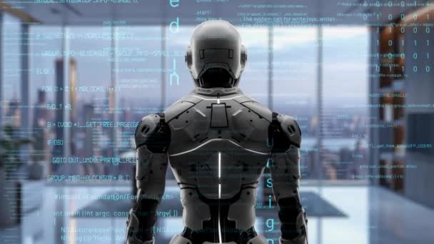 Teknik Arbete Artificiell Intelligens Algoritm För Marknadsföring Automatisering Teknisk Analys — Stockvideo
