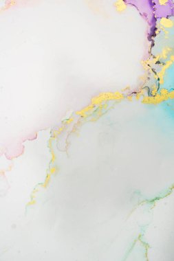 Mermer mürekkep soyut sanatının orijinal resmi. Örnek bir orjinal tablodan yüksek çözünürlüklü fotoğraf. Karargah kağıt dokusuna pürüzsüz mermer desen oluşturmak için soyut resim yapıldı.