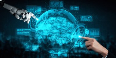 XAI 3D, yaşayan insanların geleceği için robot ve cyborg gelişimi üzerine yapay zeka araştırması yapıyor. Bilgisayar beyni için dijital veri madenciliği ve makine öğrenme teknolojisi tasarımı.