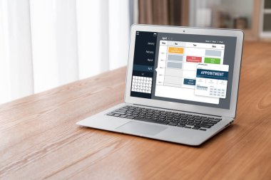 İnternet sitesindeki modish regrition için çevrimiçi aplikasyon rezervasyon takvimi